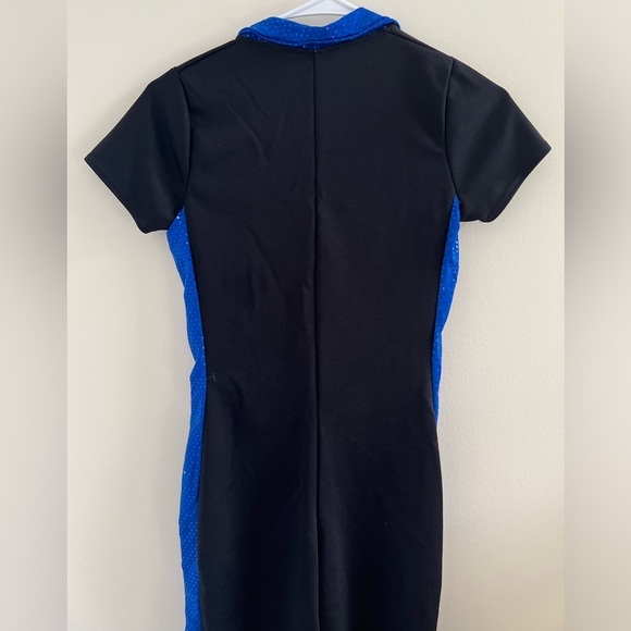 2 pc. Set Jumpsuit + Bandeau Belted Sequin Dance Costume Zip Front Children’s L - Picture 11 of 14